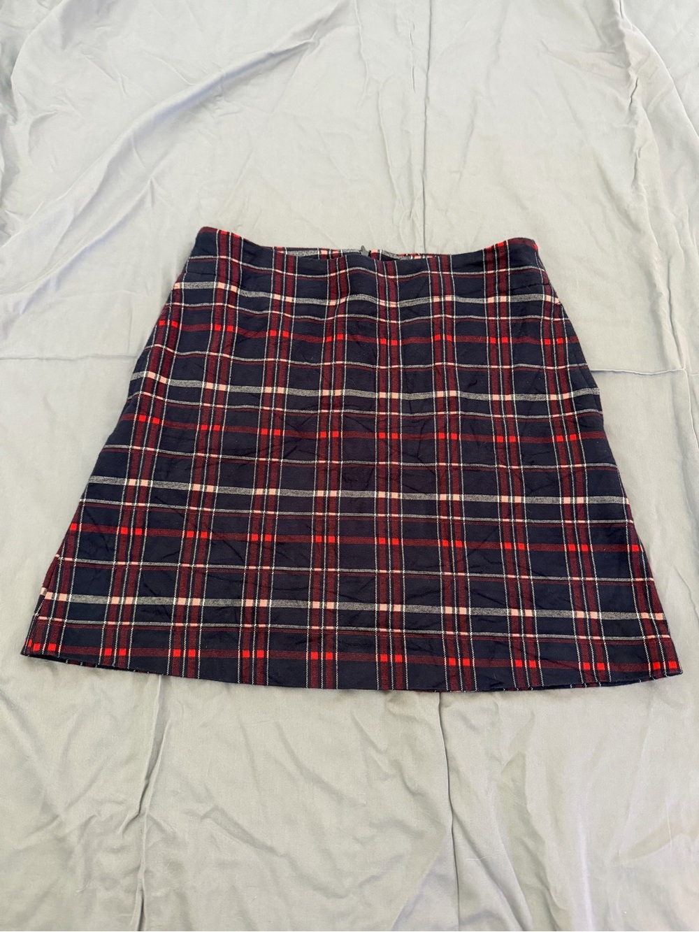 United Colors Benetton Plaid Tartan A Line Skirt Size 14